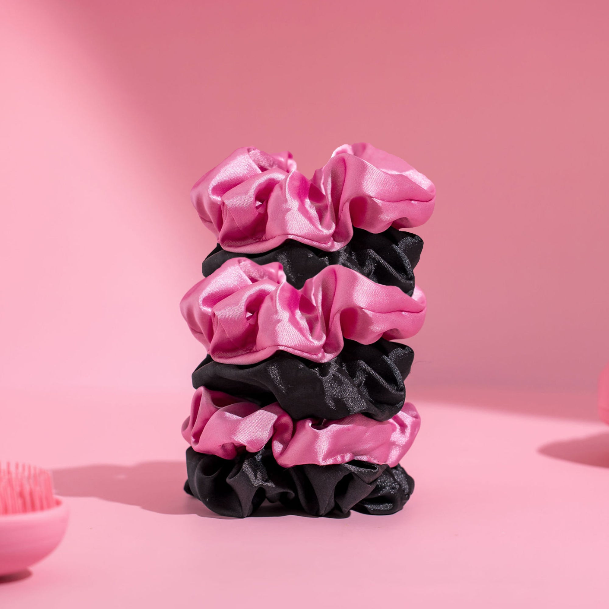 6 Gumki do włosów z jedwabiu