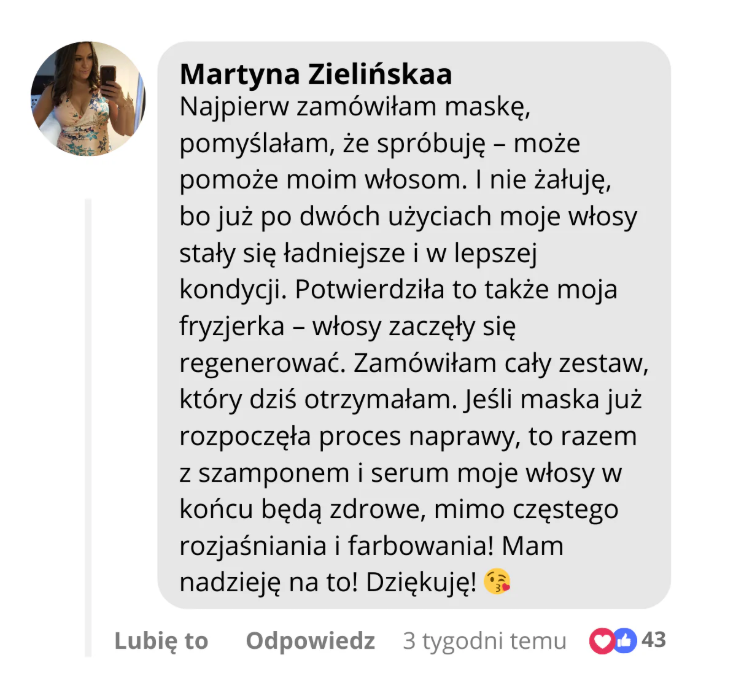 Vásárlói vélemény a hajhullás csökkenéséről és babahajak megerősödéséről a TheSilkyWay kúra után