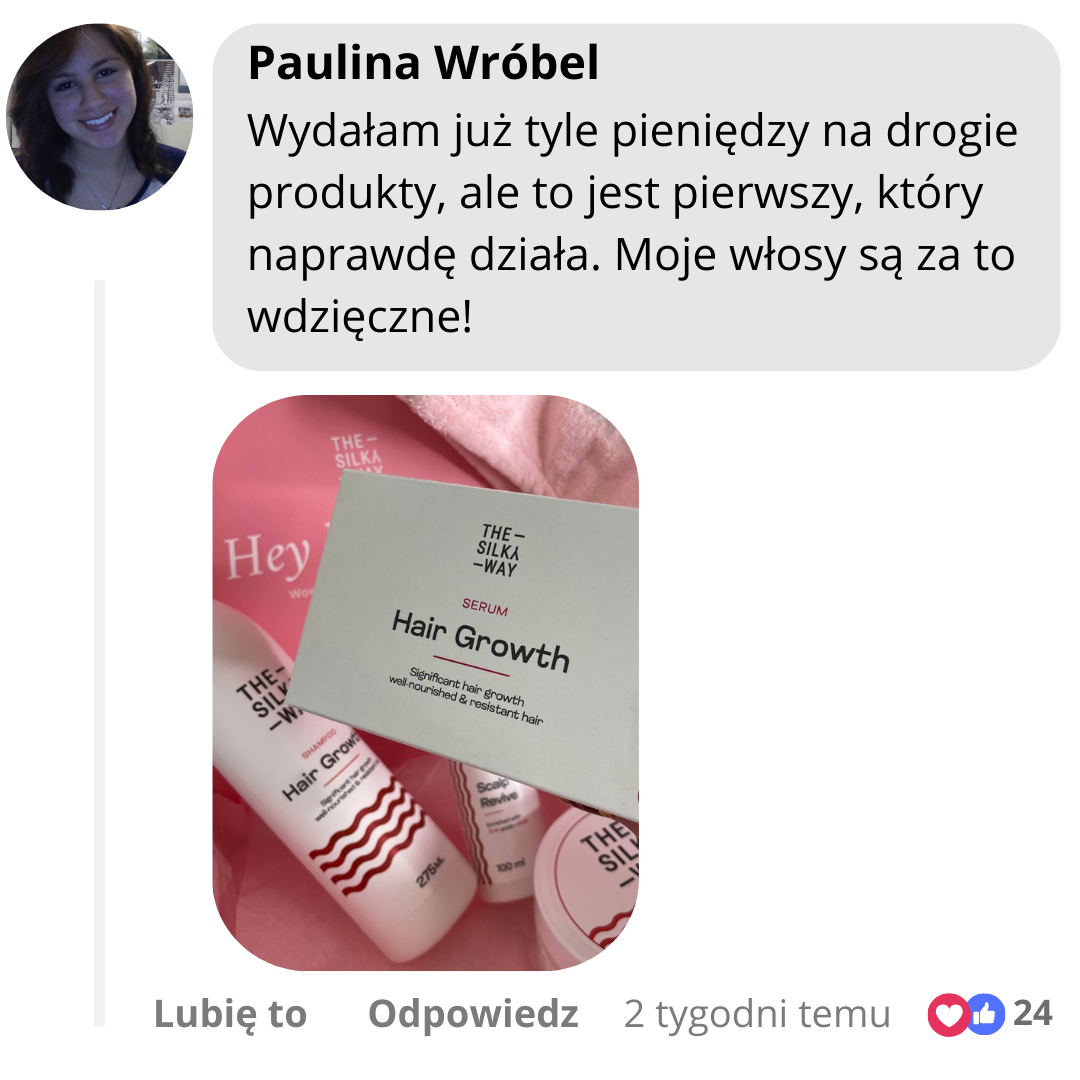 Vásárlói vélemény a hajhullás csökkenéséről és babahajak megerősödéséről a TheSilkyWay kúra után